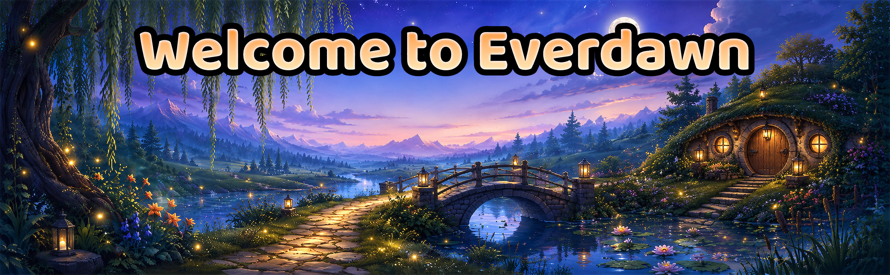 Welcome to Everdawn, a magical landscape at dusk